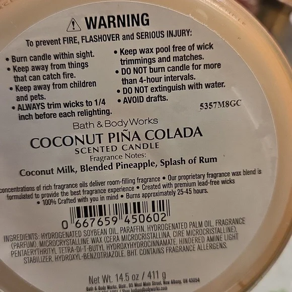 Nwt Coconut Piña Colada 3-Wick - Picture 4 of 4